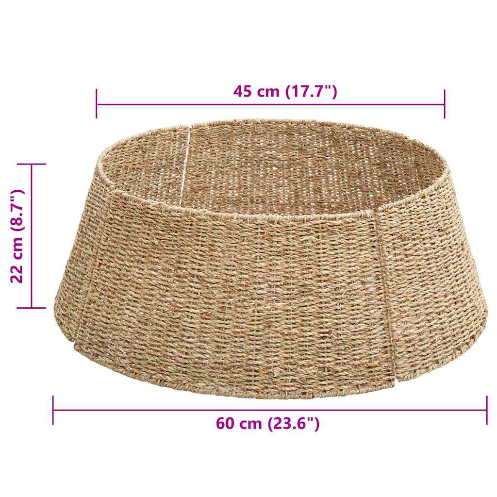 Christmas Tree Collar Brown 60 x 60 x 22 cm Seagrass